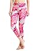 Baleaf Women's Tummy Control Workout Printed Yoga Capri Pants Hidden Pocket