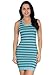 Simplicity Striped Mini Tank Dress in Seamless Stretch Fit Fibers, Aqua