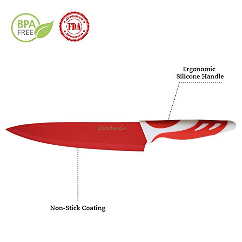 image for ZkitchenCo 8 piece Kitchen knife cutlery set, Home Cooking Gadgets Too