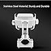 Universal Bike & Motorcycle Phone Mount, Lenmumu Adjustable Aluminum Bicycle Rack Handlebar Phone Holder, Compatiable iPhone X 7 | 7 Plus, 8 | 8 Plus, 6s | 6s Plus, Samsung Galaxy S7, S6, S5 (Silver)