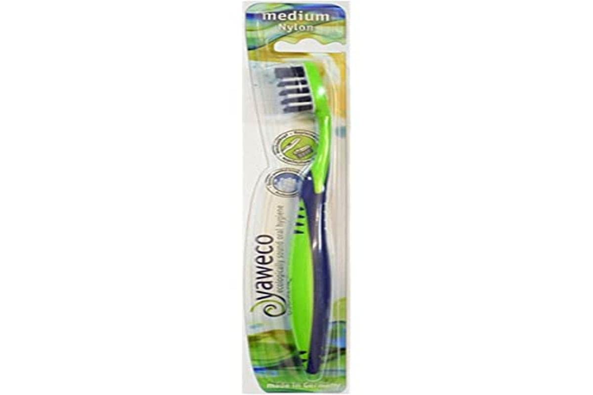 Yaweco 101020 Eco Toothbrush Nylon Medium, Assorted Colours