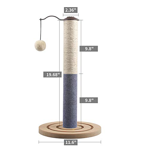 67i Kitten Cat Scratching Post for Indoor Cats Scratcher Cat Small Scratching Post Cat Sisal Rope 19.7\