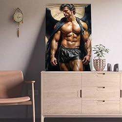 HMLZSJ Nude Muscle Male Torso Portrait Art Gay