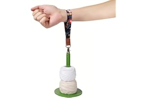 Dasonwin Portable Yarn Holder,Travel Yarn Holder,Wrist Yarn Holder for Crocheting, Green Plastic Yarn Holder,Knitting Supplies Gift for Craft Lovers. (Green)
