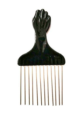 American Dream Hair Pik with Straight Metal Teeth and Iconic Fist Handle, Medium
