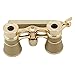OPO Opera Glasses Theater Horse Racing Glasses Binocular Telescope with Handle (Gold with Gold Trim) 3X25