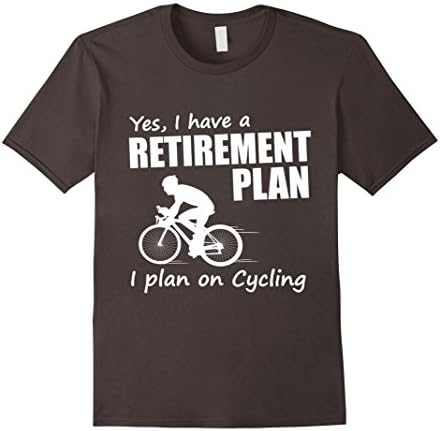 Men's Yes I Do Have A Retirement Plan I Plan On Cycling T-shirt Large Asphalt