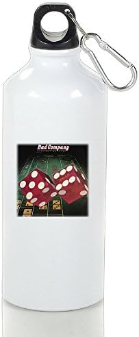 White Lightweight Aluminum Sports Water Bottle Bad Company Straight Shooter Water Travel Cups