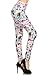 Leggings Depot High Waisted Valentine & Hearts Print Leggings for Women-Full Length-R516, Purple Flower, Plus Size