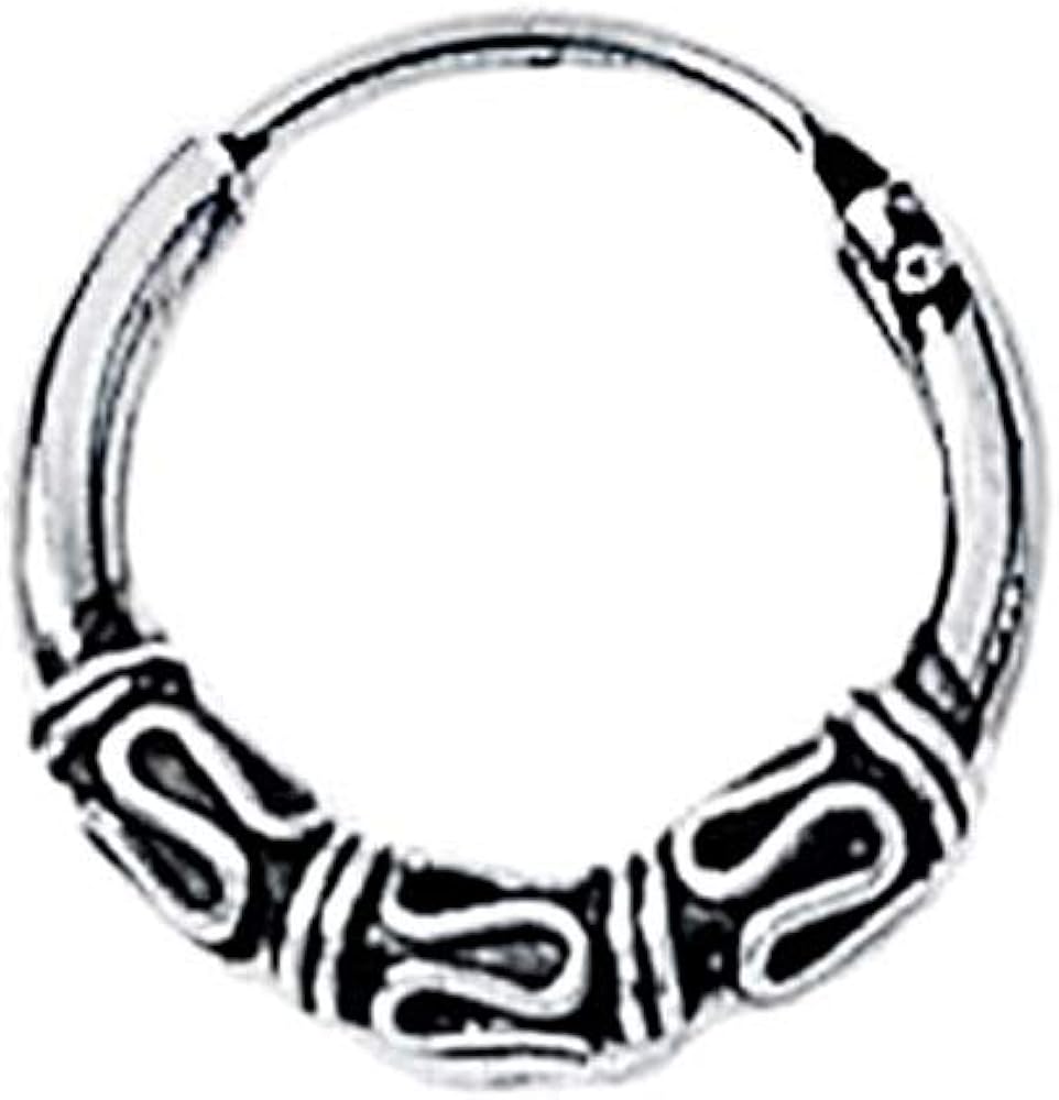 NKlaus 925 Silver Single Earring Celtic CREOLE Gothic Celtic Bali SINGLE 14mm 5041