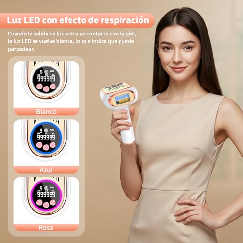 NIKYJM IPL Laser Epilator 10 cm2 Large Caliber, Innovative 3 in 1 Function, 9 Energy Levels, Epilator Pulsed Light for Bikini, Armpits, Face, Body
