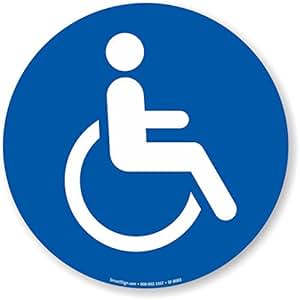 Amazon.com : Handicap Symbol Sign, 17" x 17" : Business And Store Signs