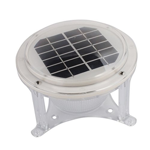 uxcell Solar Powered Dock Lamp Column Energy Saving and High Brightness LED Lighting Outdoor Waterproof