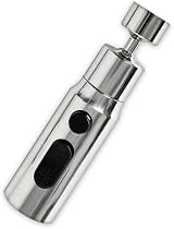 AquaVaria 3 Function Kitchen Tap Spray Head 360 Swivel Extender Silver view 1