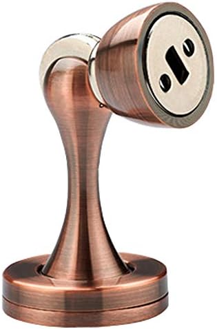 SCPAMA Magnetic Door Stopper Doorstop Catch Holder Zinc Alloy Floor or Wall Mount Antique Copper
