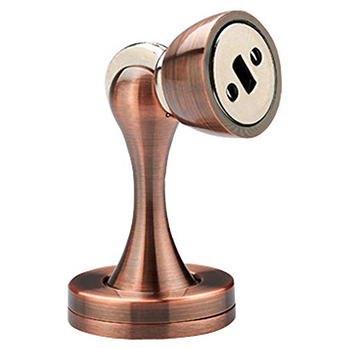 SCPAMA Magnetic Door Stopper Doorstop Catch Holder Zinc Alloy Floor or Wall Mount Antique Copper