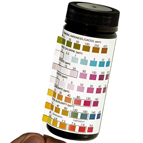 JNW Direct 7 in 1 Aquarium Test Strips 50 Count, Best Kit for