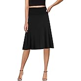 Sweet Hearts A-Line Midi Skirts for Women- High Waist Knee Length Casual Flared Flowy Skirt Made in USA