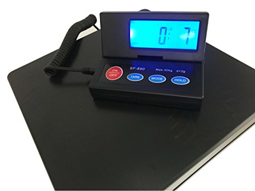 Cafolo Electronic Postal Parcel Scale LED Screen Heavy Duty Digital Weight Scale, UPS USPS Post Office Scale, Baggage Luggage Scale, Batteries Included 110lbs/1oz (50kg/10g)
