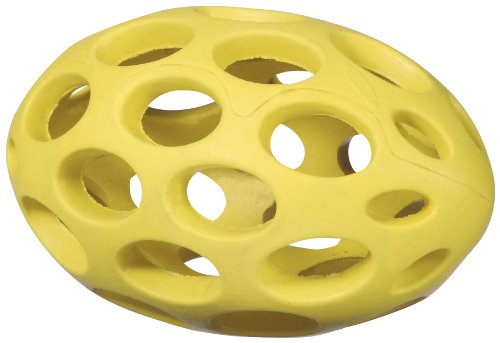 JW Pet Company Hol-ee Football Size 6 Rubber Dog Toy, Medium, Colors Vary