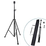 ZJchao Adjustable Cosmetology Mannequin Head Holder Tripod Stand for Beauty Hair Salon Hairdressing Training with Carry Bag Black
