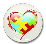 Set of 100 Autism Awareness Puzzle Heart Pins