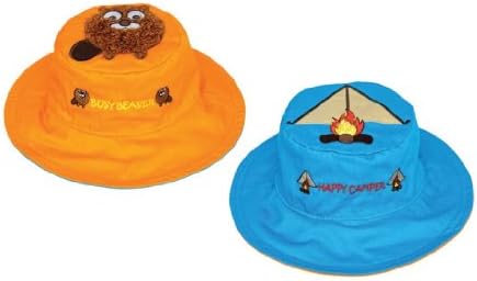 Beaver/Tent Reversible Kids' Hat Small