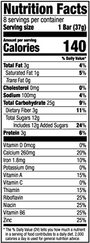 AMAZON GROCERY, FRUIT & GRAIN CEREAL BARS, STRAWBERRY, 10.4 OZ, 8 CT