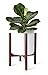 Mkono Plant Stand Mid Century Wood Flower Pot Holder Indoor Potted Rack Modern Home Decor, Up to 10 Inch Planter (Plant and Pot NOT Included), Dark Brownthumb 2