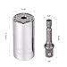Universal Gator Socket, CESON 7mm to 19mm Universal Socket Wrench Adapter Ratchet Sockets Metric with Power Drill Adapter Father Gift for men him handyman, DIY-er, Homework, Bicycle Repair