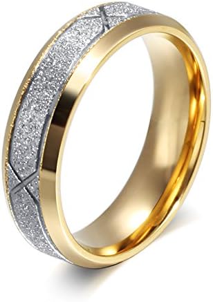Cheo Rish Stainless Steel Sand Blast Couples Rings