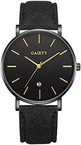 Mitiy Men's Watches,Ultra Thin Watches for Men,Minimalist Leather Band Watches Analog Quartz Dress Wrist Watch