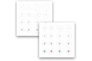 YOPOLAZ Transparent Clear FPS Aim Sight Assist Sticker - 2 Pack Games Fast Scope Monitor Decal No Scope TV Decal Shooting Target Stickers Decals for FPS Video Games TV Monitor and Mobile Phone (Dot + Cross)