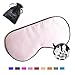 ZIMASILK 100% Natural Silk Sleep Mask Blindfold,Adjustable Super-Smooth Soft Eye Mask for Sleep with Bag(Pink)