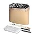 Timorn Car Trash Can,Car Garbage Can PU Leather, Auto Trash Can for Travelling, Outdoor, and Vehicle(Beige)