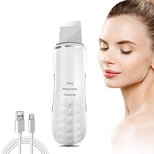 Skin Scrubber Face Spatula, Quimat Blackhead Remover Pores Cleaner Comedones Extractor Vacuum Tool for Facial Deep Cleaning & Face Lifting