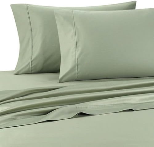 Deluxe and Super Soft Brushed Microfiber Attached Waterbed Sheet Set with Pole Attachment, 4 Piece King Size, Sage