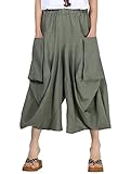 Mordenmiss Women's Casual Harem Pants with Big Pockets