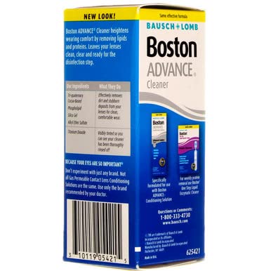 CONTACT LENS SOLUTION BY BOSTON ADVANCE, FOR GAS PERMEABLE CONTACT LENSES, 1 FL OZ (PACK OF 4)