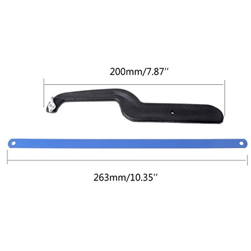 ULKEME 12 Inch Light Duty Close Quarter Hacksaw Black With Blade - Thumbnail 3