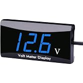 DC 12V Car Digital Voltmeter Gauge - AIMILAR LED Display Voltage Volt Meter for Car Motorcycle (Blue)