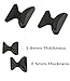 AM Landen 6 Pairs 2.5mm Black Non-Slip Silicone Stick on Nose Pads for Eyeglass Nose pad