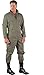 US Air Force Style Military Camouflage Flight Suit Coveralls (Olive Drab, Small)
