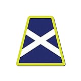 Firefighter Helmet Tetrahedron Fire Helmet Stickers - Scottish Flag