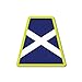 Firefighter Helmet Tetrahedron Fire Helmet Stickers - Scottish Flag