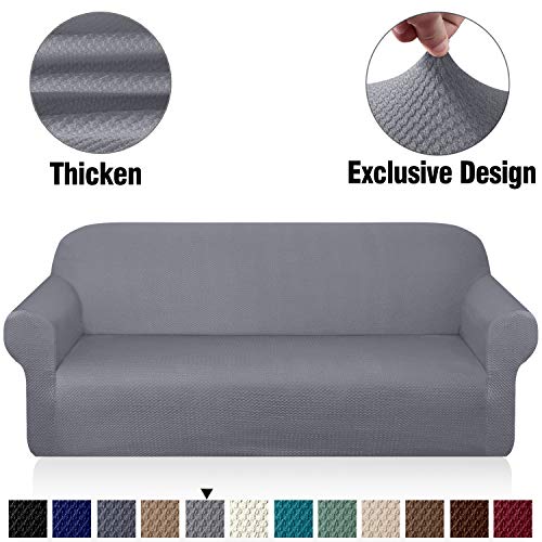 Granbest Thick Sofa Covers For Oversized Cushion Couch Stylish Pattern Couch Covers For Sofa Stretch Jacquard Sofa Slipcover For Living Room Dog Pet Furniture Protector X Large Light Gray Pricepulse