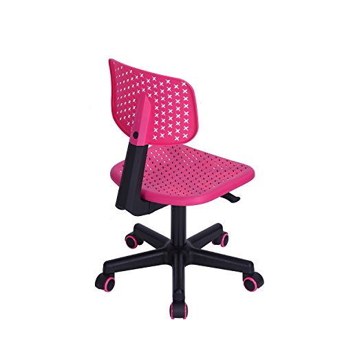 FurnitureR-bambini-sedia-a-schienale-basso-regolabile-computer-sedile-girevole-design-ufficio-Task-Chair-Armless-sedia-studio-per-bambini-Pink