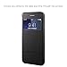 Nouske Swipe Case for iPhone 7 Plus iPhone 8 Plus with Stand/Window View/Magnetic Closing/TPU Bumper/Flip Full Cover Black