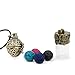 Essential Oil Diffuser Necklace Aromatherapy Diffuser Pendant + Bottle “Antique Bronze Style” with 4 Multi-Colored Lava Stone, 1 Dropper, 24 Inches Adjustable Long Wax Rope