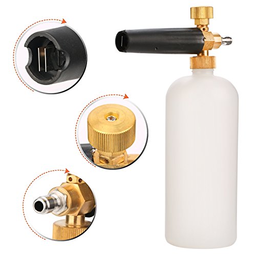 Foseal Adjustable Snow Foam Cannon with Heavy Duty Brass Knob